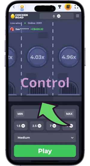 Control the chicken